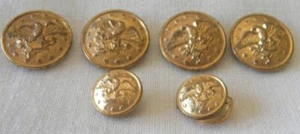 6 U.S.Navy Brass Eagle & Arrows Buttons  2 sizes - Picture 1 of 1