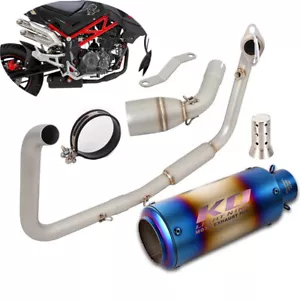 For Benelli TNT 135 125 2017-2024 Full Exhaust System Header Pipe 51mm Mufflers - Picture 1 of 11