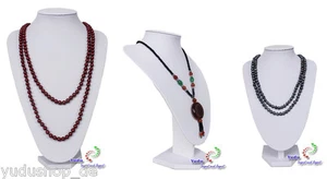 Jewellery bust decorative bust various heights faux leather white - Picture 1 of 5