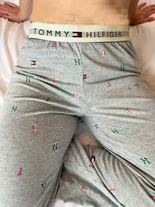Ex Tommy Hilfiger Women's Cotton Pyjama Bottom in 3D Monogram - Picture 1 of 1
