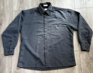 Pierre Cardin Charcoal Gray Button Up Long Sleeve Shirt Men's Medium - Picture 1 of 8