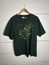 Vintage 90s Florida Floral Flower Single Stitch T Shirt Size XL