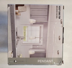 PENDANT Metal Rod and Cord Pendant Kit Brushed Nickel (NEW) 1007 085 739 - Picture 1 of 3