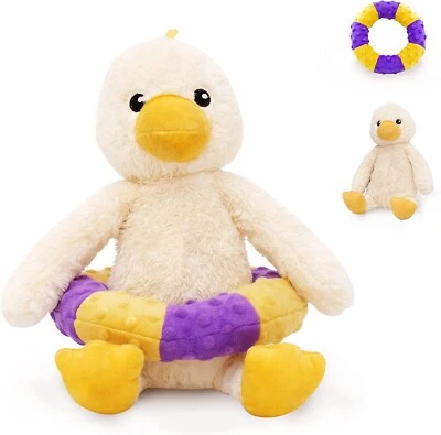 YOYO Relleno Calmar Grande Peluche Perro Chirriante Juguete Pato con Arrugas Anillo Masticable 15" Foto 1 de 4