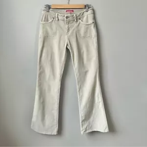 Vintage Y2K Unionbay Corduroy Bootcut Pants Junior's Size 9 Tan Ribbed Low Rise - Picture 1 of 12