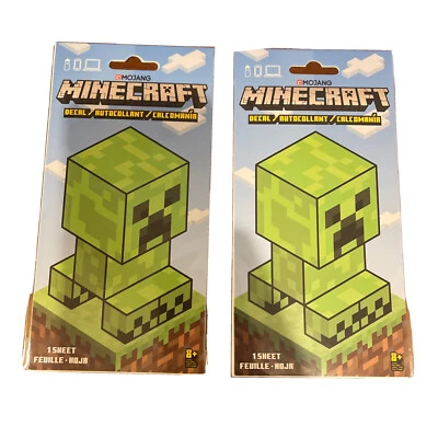 Mojang Minecraft Sticker Decal Phone Laptop etc. Creeper 2 Pack  - Image 1 of 2