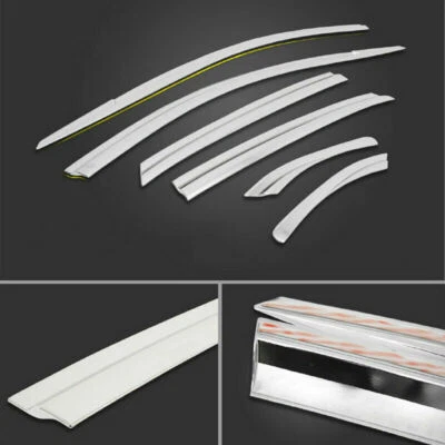 Chrome Window Wind Deflector Vent Visor Rain Covers For Infiniti QX80 2021-2023 Foto 1 de 4