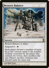 Restore Balance Time Spiral HEAVILY PLD White Rare MAGIC GATHERING CARD ABUGames