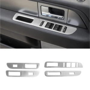 Silver Interior Window Lift Panel Switch Trim For Ford F150 Raptor 09-14 Molded - Picture 1 of 9