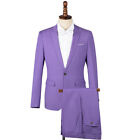 Men's Suit Host Singer Stage Costumes Youth Slim 2Pcs Blazer+Pants Business Coat