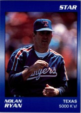 1990 (RANGERS) Star Ryan #7 Nolan Ryan/5000 K's!