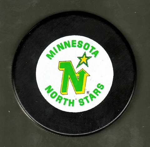 Vintage MINNESOTA NORTH STARS Small Logo NHL PUCK - ZIEGLER back - #nflalumH00 Cover