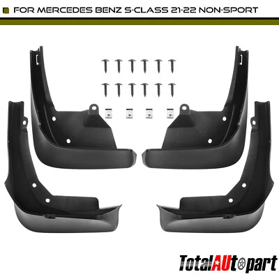 4 protectores contra salpicaduras guardabarros delanteros y traseros para Mercedes-Benz S450L 2021 S500 580 Foto 1 de 4