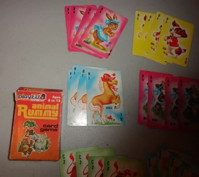 Juego de cartas Russell Animal Rummy 1984 con 40 cartas y caja Foto 1 de 4
