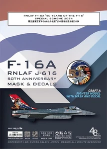 1/48 RNLAF F-16A J-616 50th Anniversary Mask Decals for Kinetic K48100 Model Kit - Bild 1 von 6