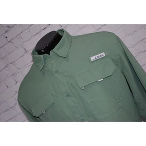 Habit Fishing Shirt Mens Size XL Performance Polyester Hiking Camping Green - Picture 1 of 7