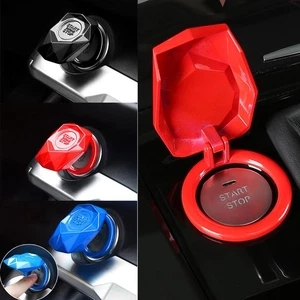 Universal Car Engine Start Stop Push Button Cap Switch Cover Trim Accessories - Picture 1 of 15