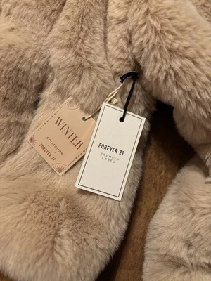 Forever 21 Faux Fur Coat – Premium Label (Size L) – Brand New w/ Tags - Image 1 of 4