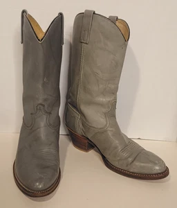 Años 80 ACME DINGO Western 14" Botas Para Hombre Estilo 11D 5113 Cuero Gris *Leer - Imagen 1 de 17