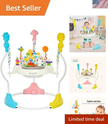 Centro de actividades compacto con impresión de estrellas y gorila para tiny Tots - seguro y atractivo Foto 1 de 4