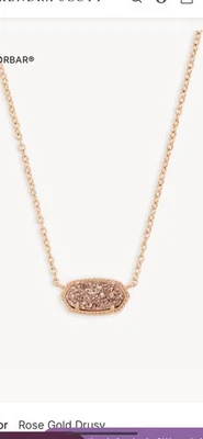 Collar Colgante Kendra Scott Eliza Oro Rosa En Oro Rosa Druzy-¡Nuevo! Foto 1 de 4