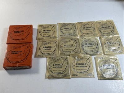 Cuerdas de guitarra Gibson Steel String Mona y 2 cajas años 50 nunca usadas lote de 11 Foto 1 de 4