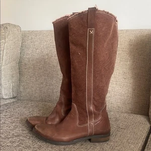 Botas altas Sundance de lona y cuero talla 38 EE. UU. 7,5 - Imagen 1 de 16