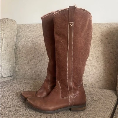 Botas altas Sundance de lona y cuero talla 38 EE. UU. 7,5 Foto 1 de 4