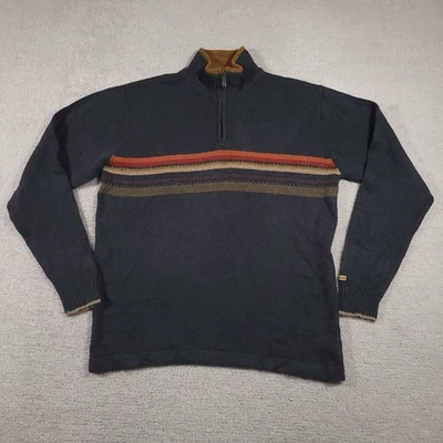 Suéter Columbia Para Hombre Grande Gris 1/4 Cremallera Pullover Mezcla Lana Tejido Foto 1 de 4