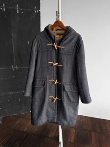 AllSaints Mens Wool Duffle Coat Toggle Hooded Jacket Casual Streetwear Size - M - Picture 1 of 9
