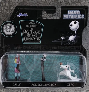 3pc Nightmare Before Christmas Nano Metalfigs: Sally/Jack Skellington/Zero NEW - Picture 1 of 2
