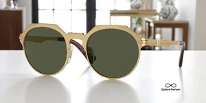 PERSOL PO2488S 111532 Phantos Brushed Gold Grün 48 mm Unisex Sonnenbrille - Bild 1 von 2