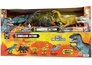 5 Packs Dinosaur Action 2024 Fully Posible With Light & Sound Model 2 - Picture 1 of 3