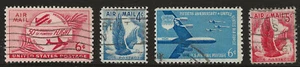 US Scott #C47-50, Singles 1953-58 Air Mail FVF Used - Picture 1 of 1