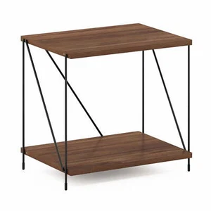 Industrial Multipurpose Side Table with Metal Frame, Finn Oak - Picture 1 of 8