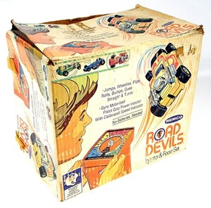 Vintage Box Only Remco Road Devils Action Stunt Racers Toy Original - Picture 1 of 5