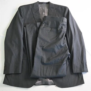 Daniel Cremieux 44L 38x34 Gray Check Dante 100% Wool Mens Jacket Pants Suit - Picture 1 of 12