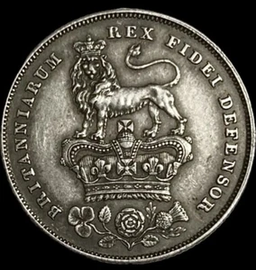 1826 Great Britain UK Shilling SILVER - Picture 1 of 2