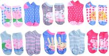 PEPPA PIG SUZY SHEEP Girls Low Cut Socks Value 10-Pack Ages 2-4 (Shoe Size 7-10)