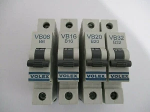 VOLEX VB06 B6 / VB16 B16 / VB32 B32 /VB40 B40 6KA EINPOLIGE MCB'S (ÄLTERE STIL) - Bild 1 von 2