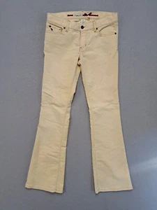 Abercrombie & Fitch size 4 Low Rise Boot Cut Cream Womens Corduroy Pants 32x32 - Picture 1 of 9