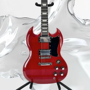 SG Red E-Gitarre massiv 2H Tonabnehmer feste Brücke schwarz Griffbrett AUF LAGER - Bild 1 von 13
