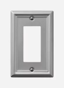 Amerelle Chelsea BRUSHED NICKEL Rocker WALL PLATE 1 Gang Stamped Steel 149RBN - Picture 1 of 1