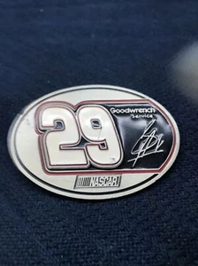 2002 NASCAR #29 KEVIN HARVICK Pewter Belt Buckle - Picture 1 of 5