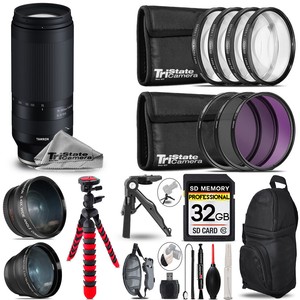Tamron 70-300mm f/4.5-6.3 Di III RXD Lens (E), 3 lens+Tripod +Backpack - 32GB