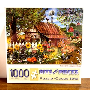 Bits and Pieces Puzzle 1000 Pieces Jigsaw Bountiful Meadows Farm Country - Picture 1 of 2