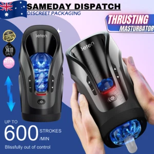 Male Masturbator Telescopic Auto Thrusting Masturbation Stroker Cup Men Sex Toy - Picture 1 of 13