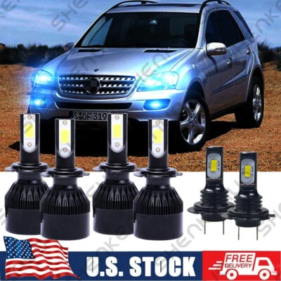 Kit de faros LED + bombillas antiniebla para Mercedes-Benz ML350 2006 2007 - 8000 K cantidad 6 Foto 1 de 4