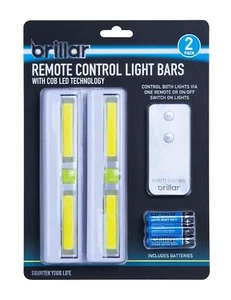 2Pcs COB LED Light Bar w/ Remote Control Install Virtually Anywhere Home Closets - Picture 1 of 15