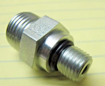 EATON FF1852T0604S Hose Adapter, ORS to ORB, 9/16-18x7/16-20 [C1S4] - Image 1 of 4